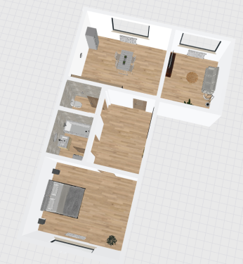 Pronájem bytu 2+1 - vizualizace