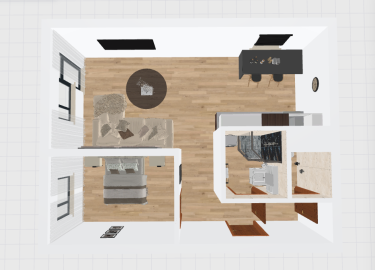 Pronájem bytu 1+1 - vizualizace